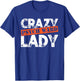 Distressed Crazy Psych Ward Lady Funny Mental T-Shirt - T-Shirt | Royal