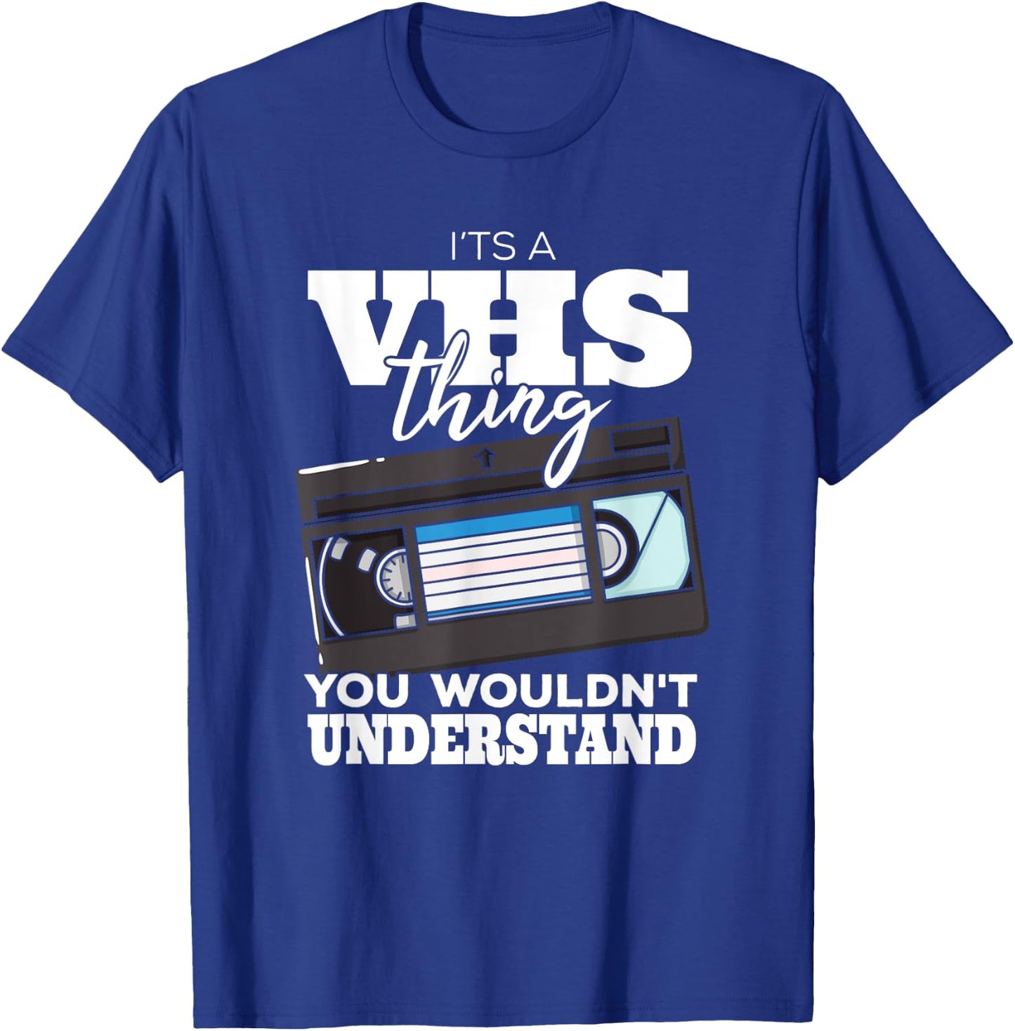 VHS Video Cassette Tape Collector T-Shirt - T-Shirt | Royal