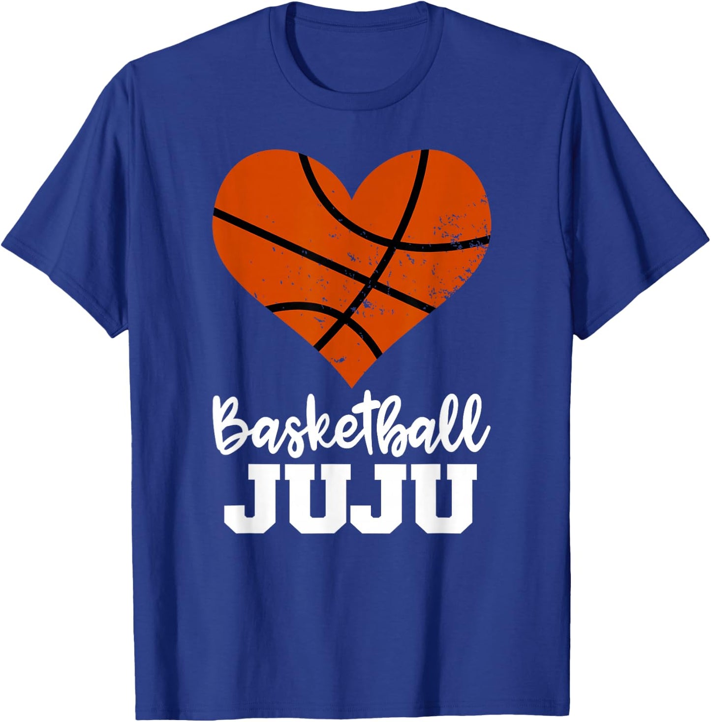 Basketball Juju Funny Basketball Heart Grandma Juju T-Shirt - T-Shirt | Royal