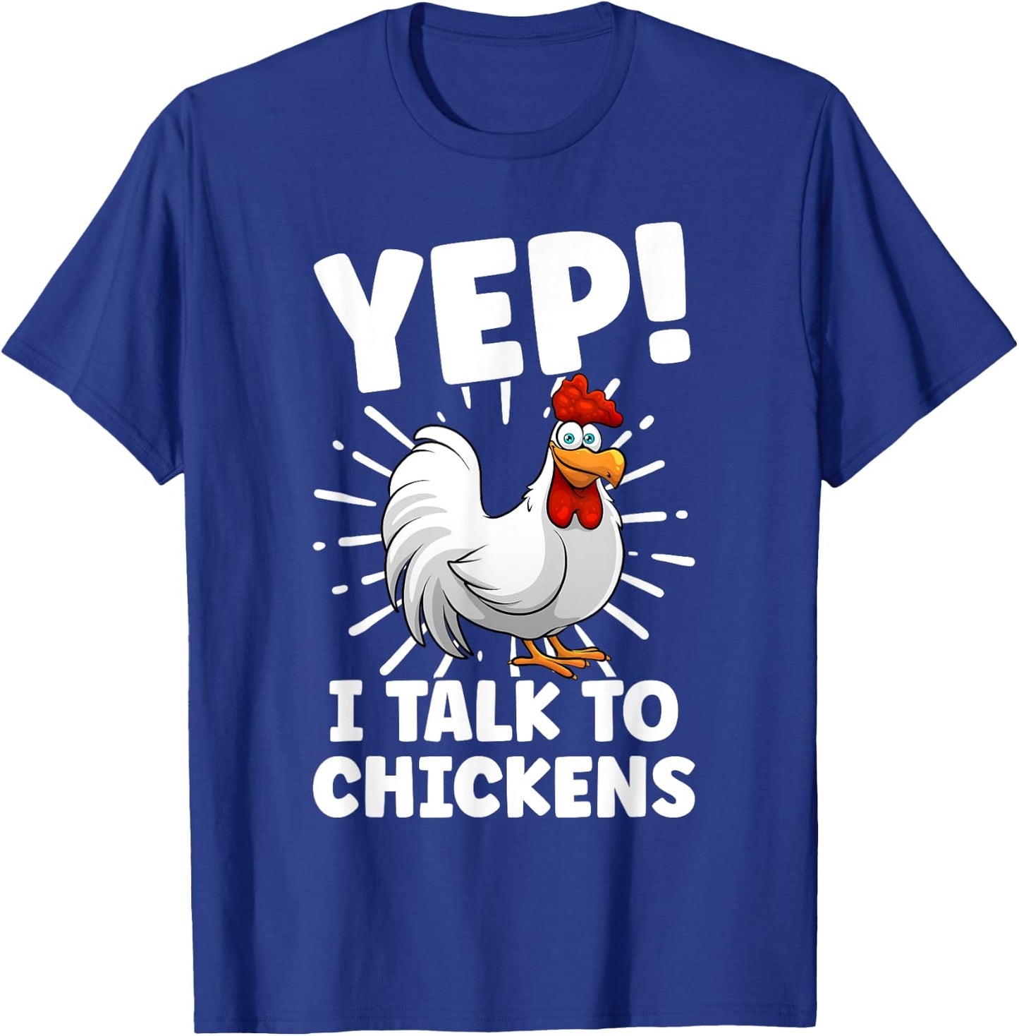 Funny Chicken Art Women Rooster Flock Chicken Farmer T-Shirt - T-Shirt | Royal