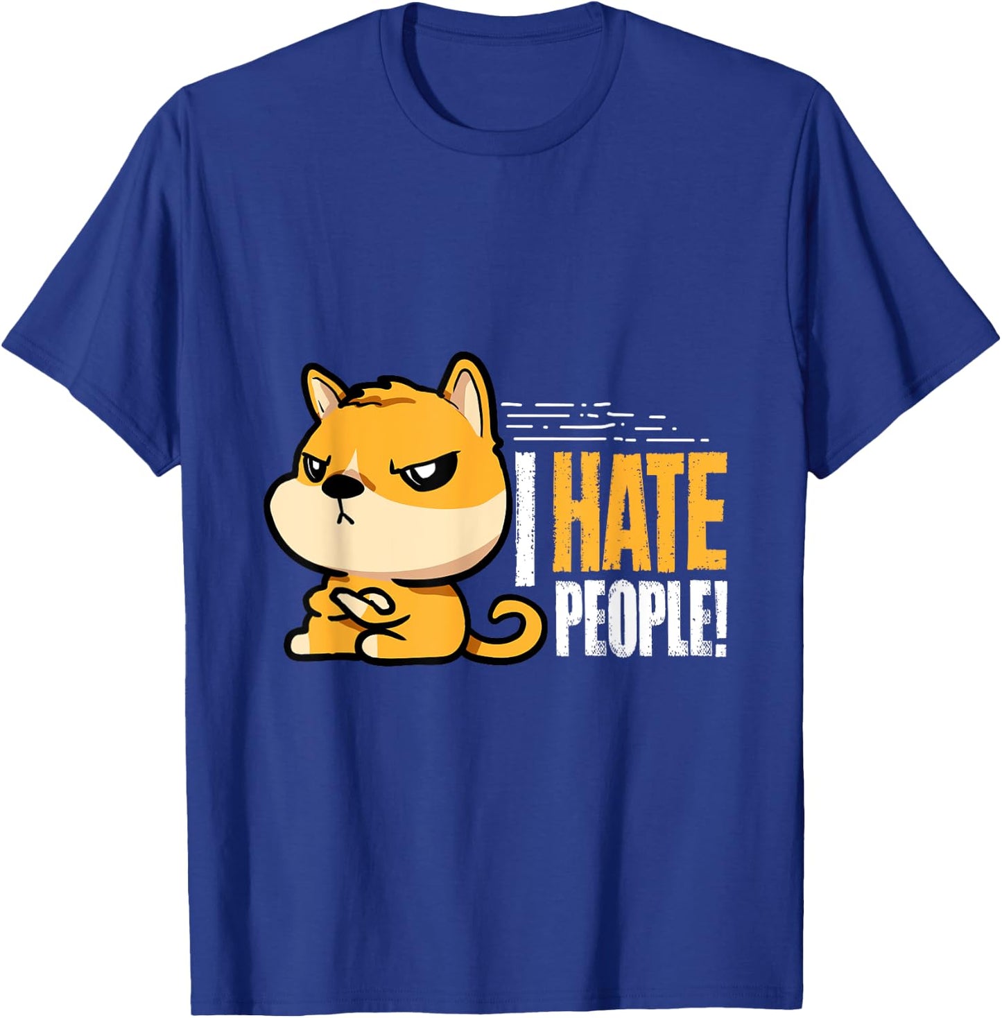 Funny I Hate People Dog Holder T-Shirt - T-Shirt | Royal