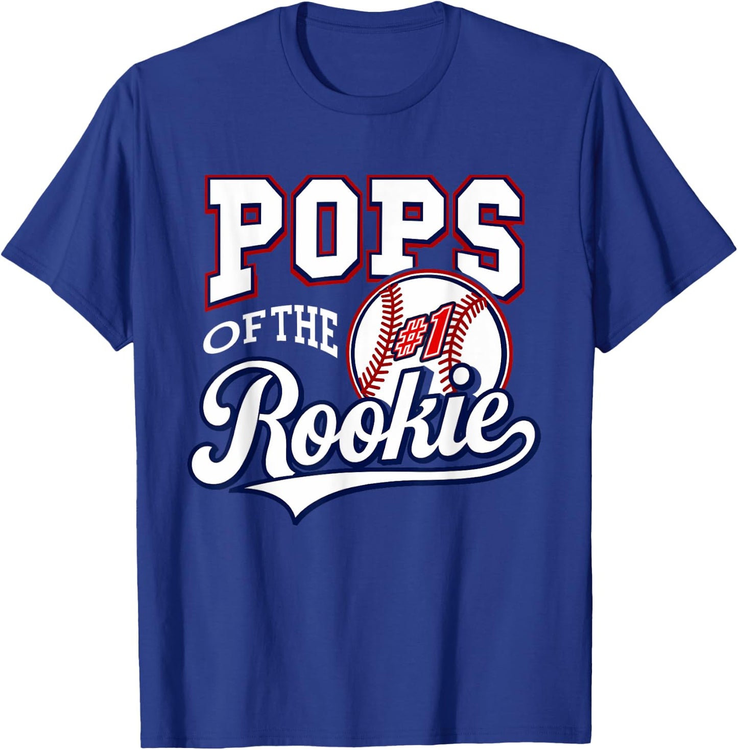 Retro Daddy Pops Of The Number 1 Rookie Baseball T-Shirt - T-Shirt | Royal