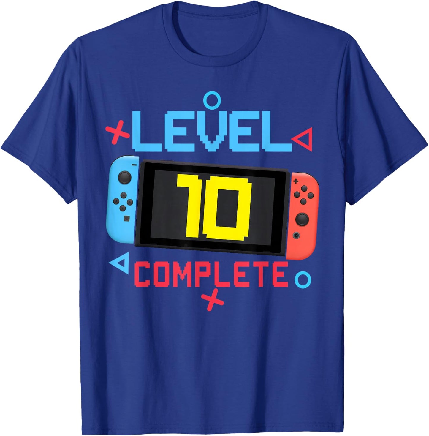 Level 10 Complete Boy 10 Years Old Bday 10th Birthday Gifts , black T-Shirt - T-Shirt | Royal