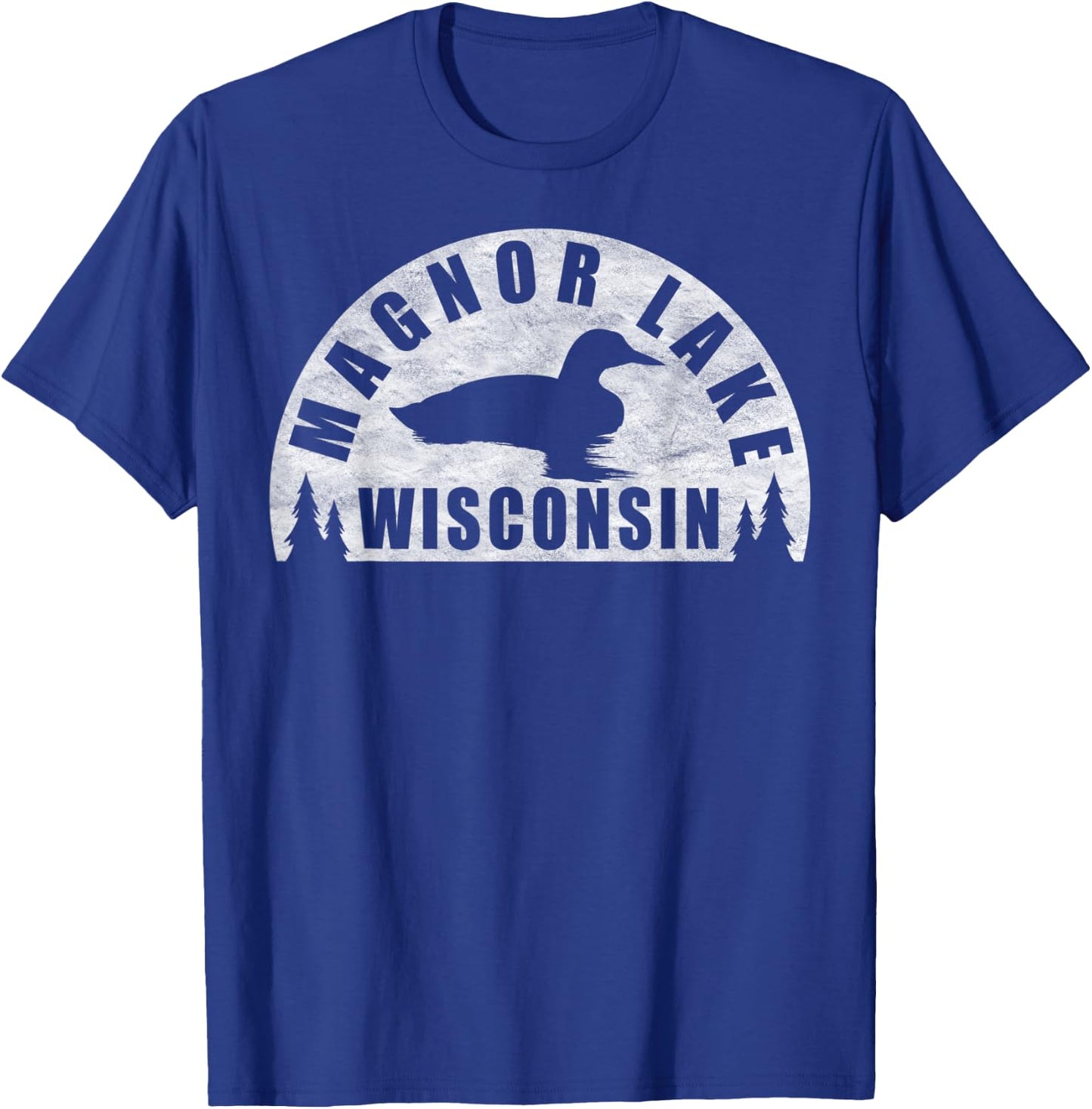 Magnor Lake Northern Wisconsin Loon T-Shirt - T-Shirt | Royal