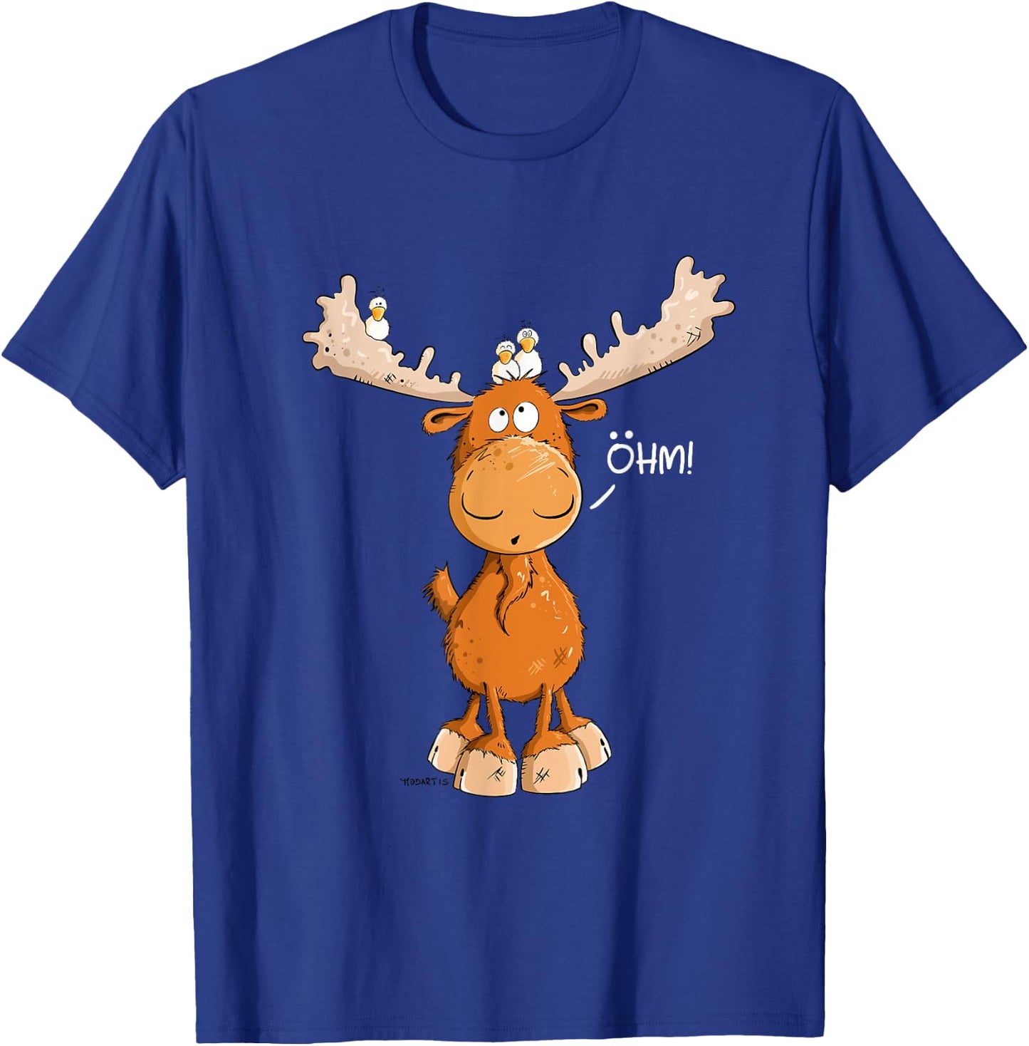 Öhm Elk I Deer Reindeer Forest Animal , black T-Shirt - T-Shirt | Royal