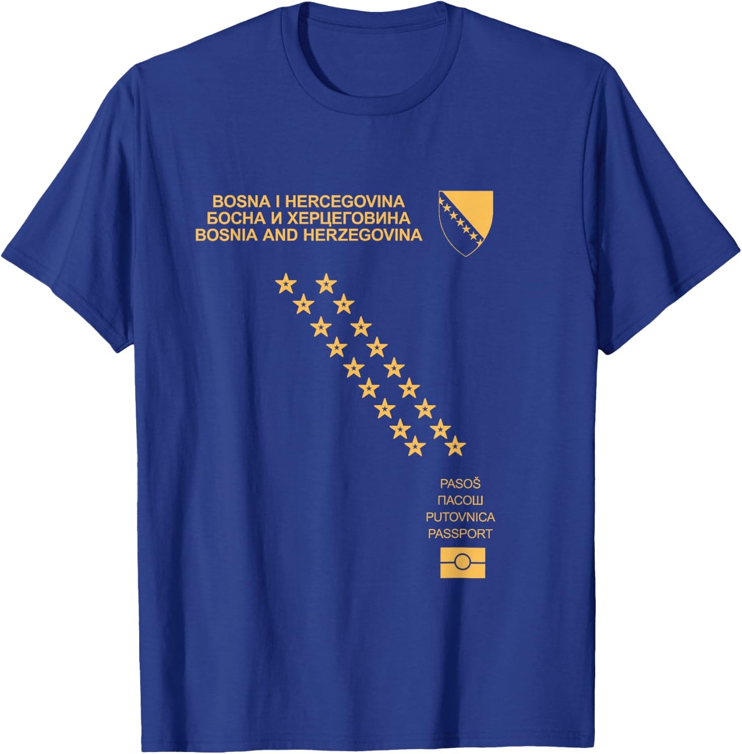 Bosnien Geschenke Ljiljan SFRJ Bosna Flagge Wappen T-Shirt - T-Shirt | Royal