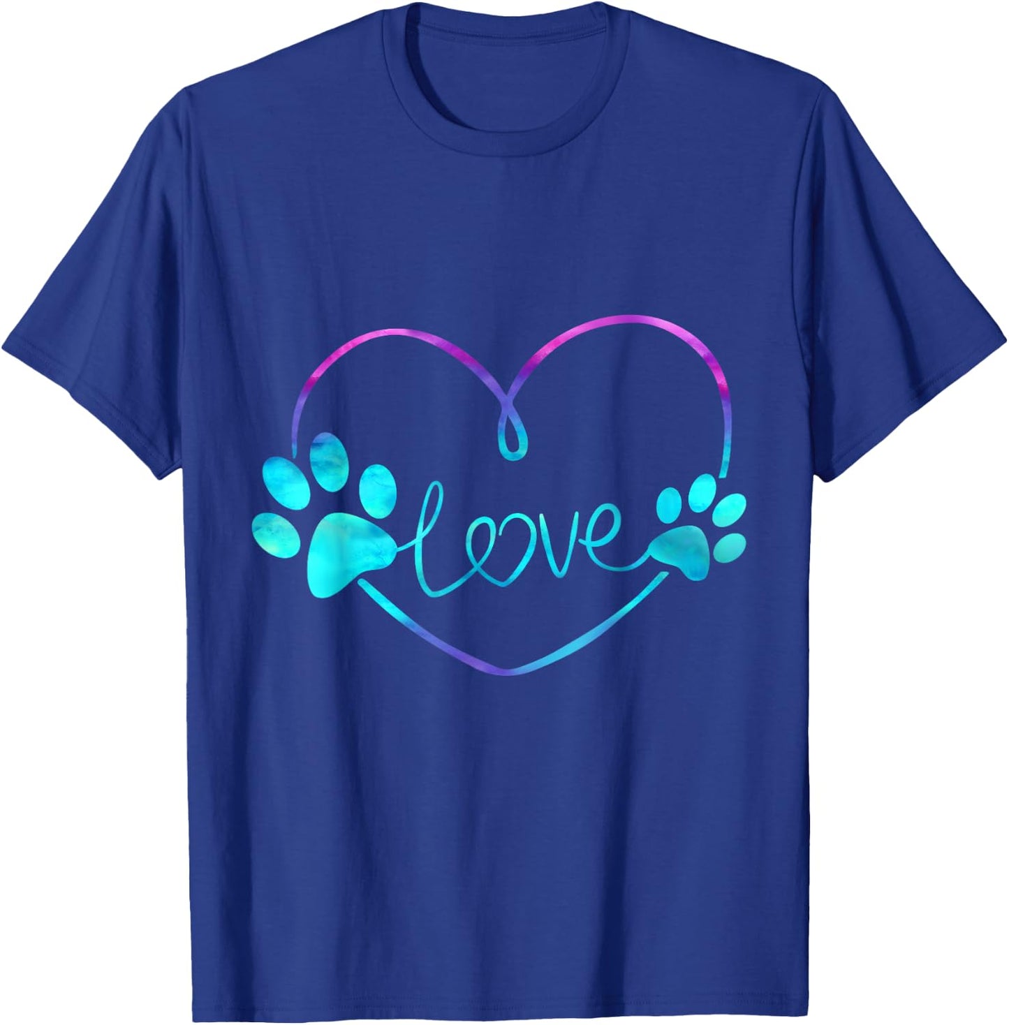 Purple and Teal Dogs with Two Paws , Black, S T-Shirt - T-Shirt | Royal
