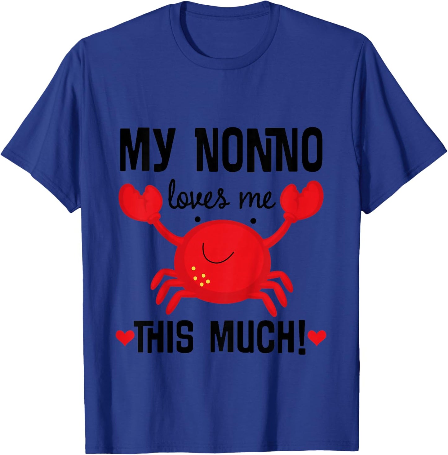 Kids My Nonno Loves Me Grandson Crab T-Shirt - T-Shirt | Royal