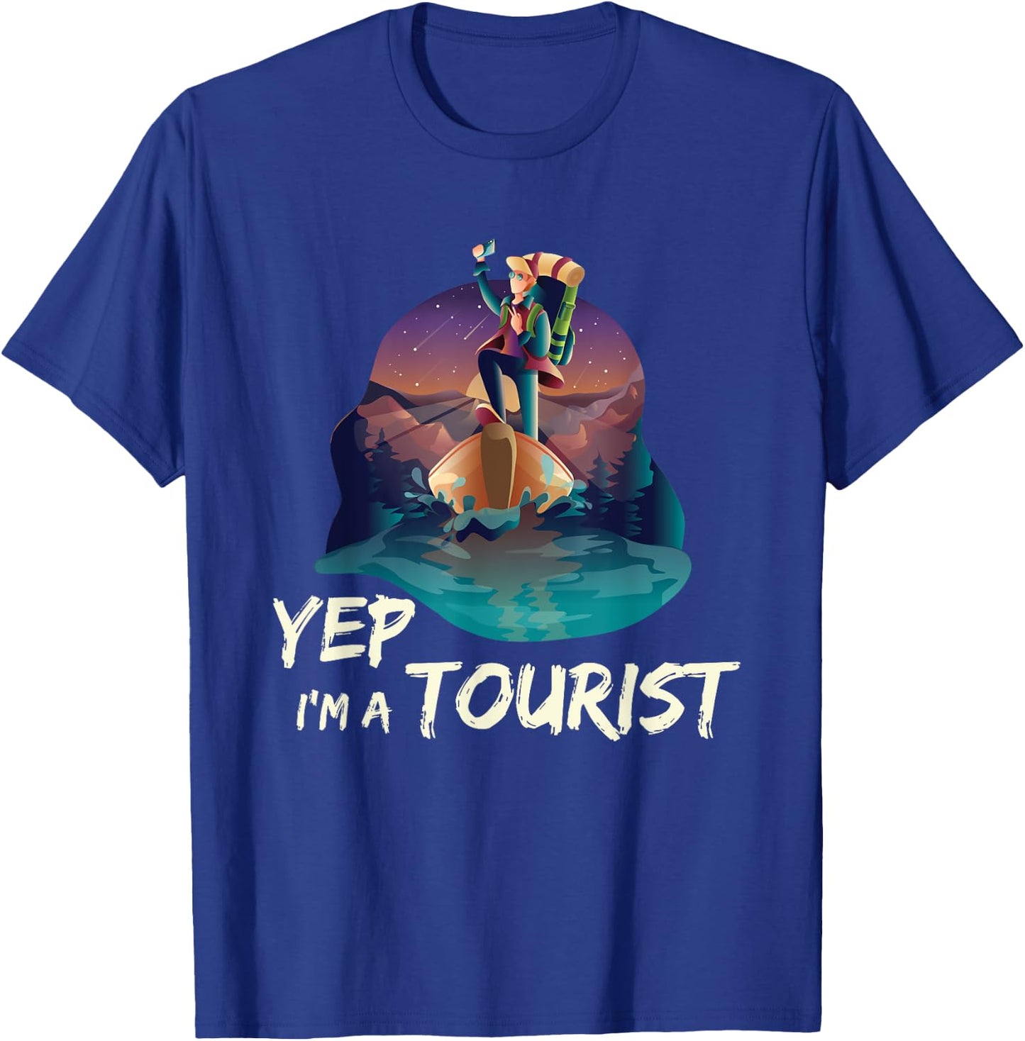 Cool Yep I Am A Tourist Shirt Tourist Gift Travellers T-Shirt - T-Shirt | Royal