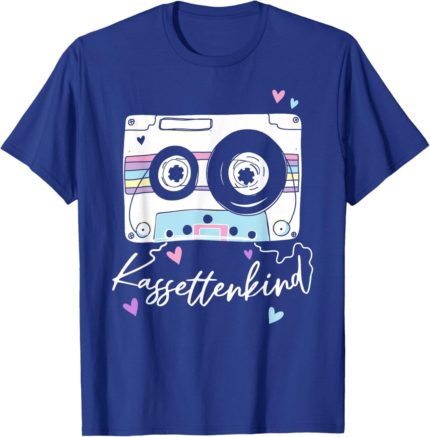 Kassettenkind 90s 80s Theme Party Oldschool Cassette , black T-Shirt - T-Shirt | Royal