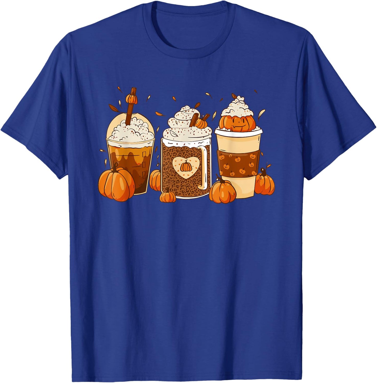 Pumpkin Spice Latte Fall Coffee Thanksgiving Shirt T-Shirt - T-Shirt | Royal
