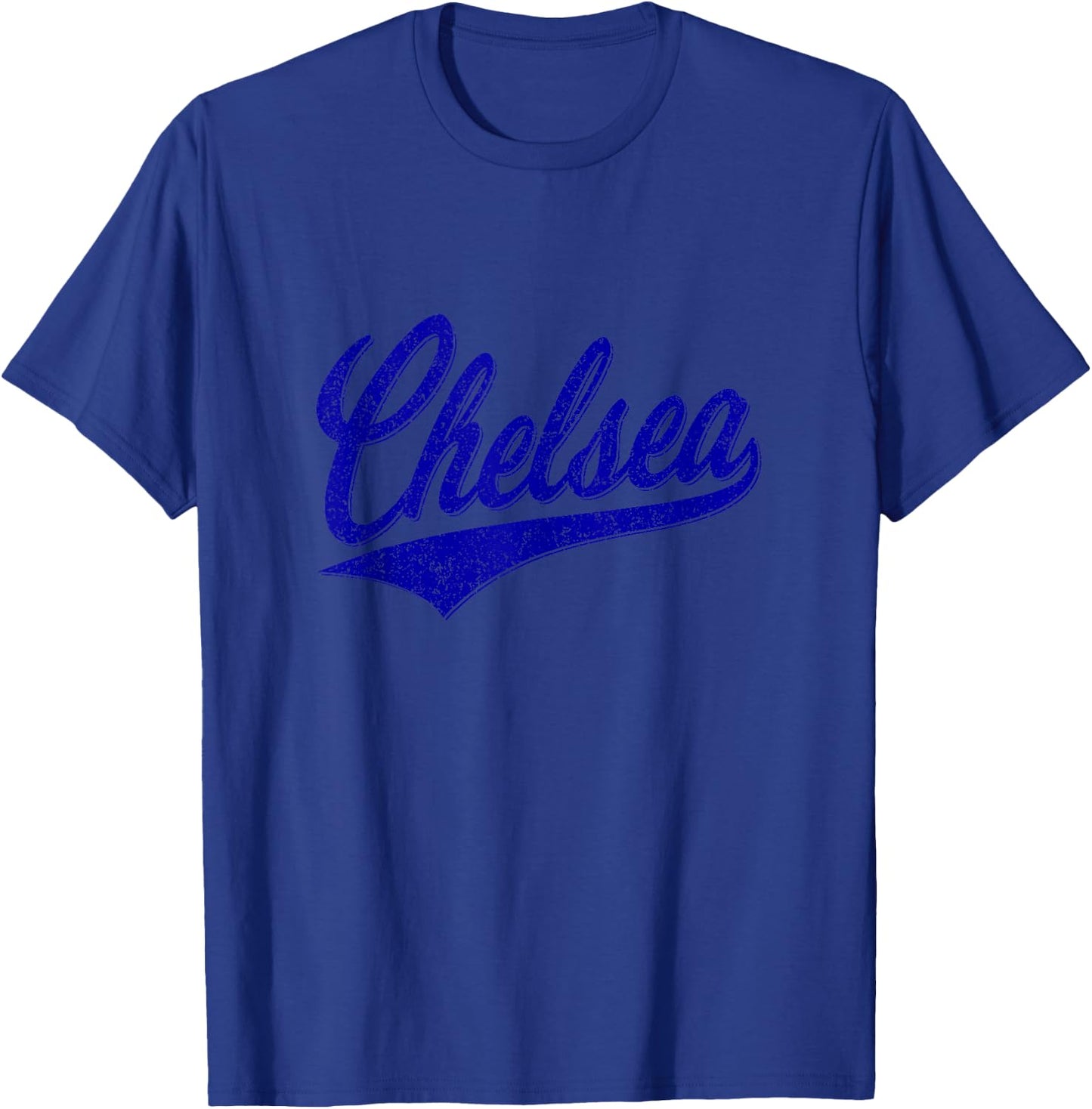 Chelsea London England Script Classic Sporty T-Shirt - T-Shirt | Royal