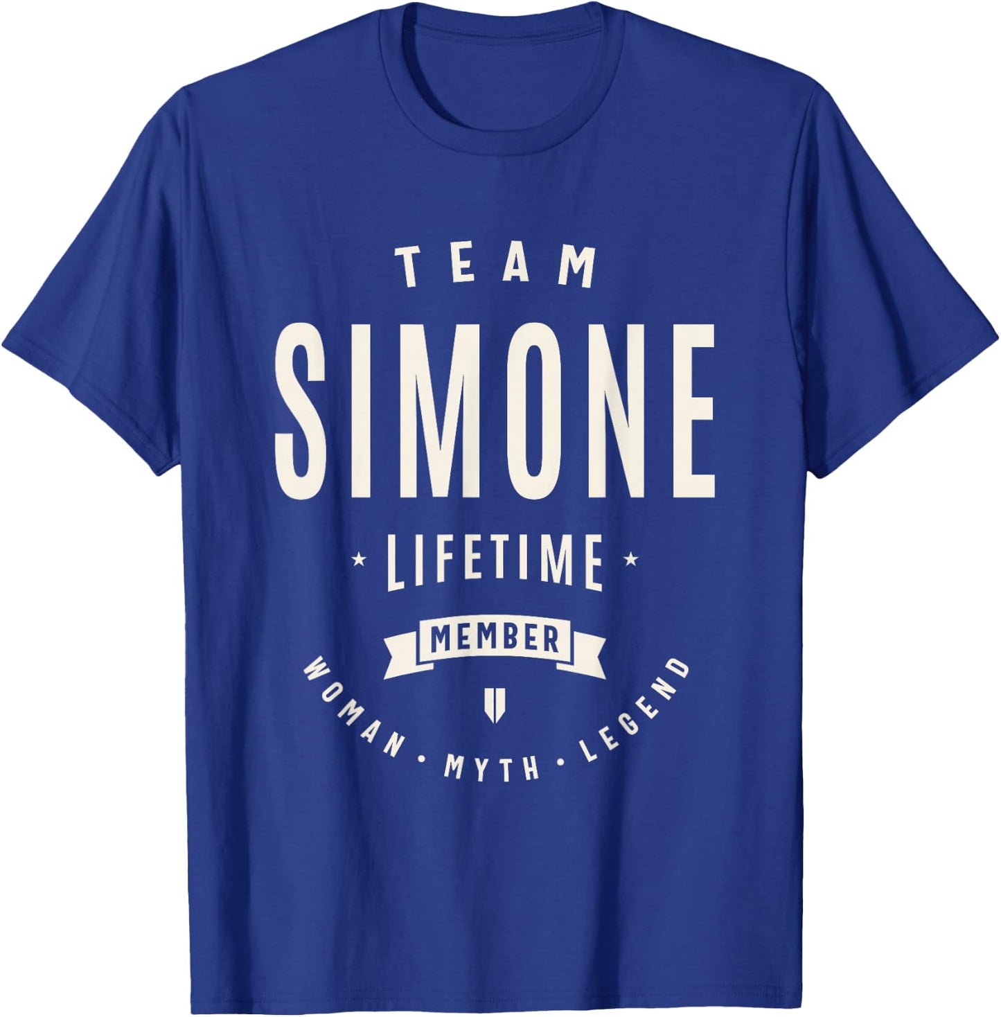 Team Simone Lifetime Member Funny Name Simone T-Shirt - T-Shirt | Royal