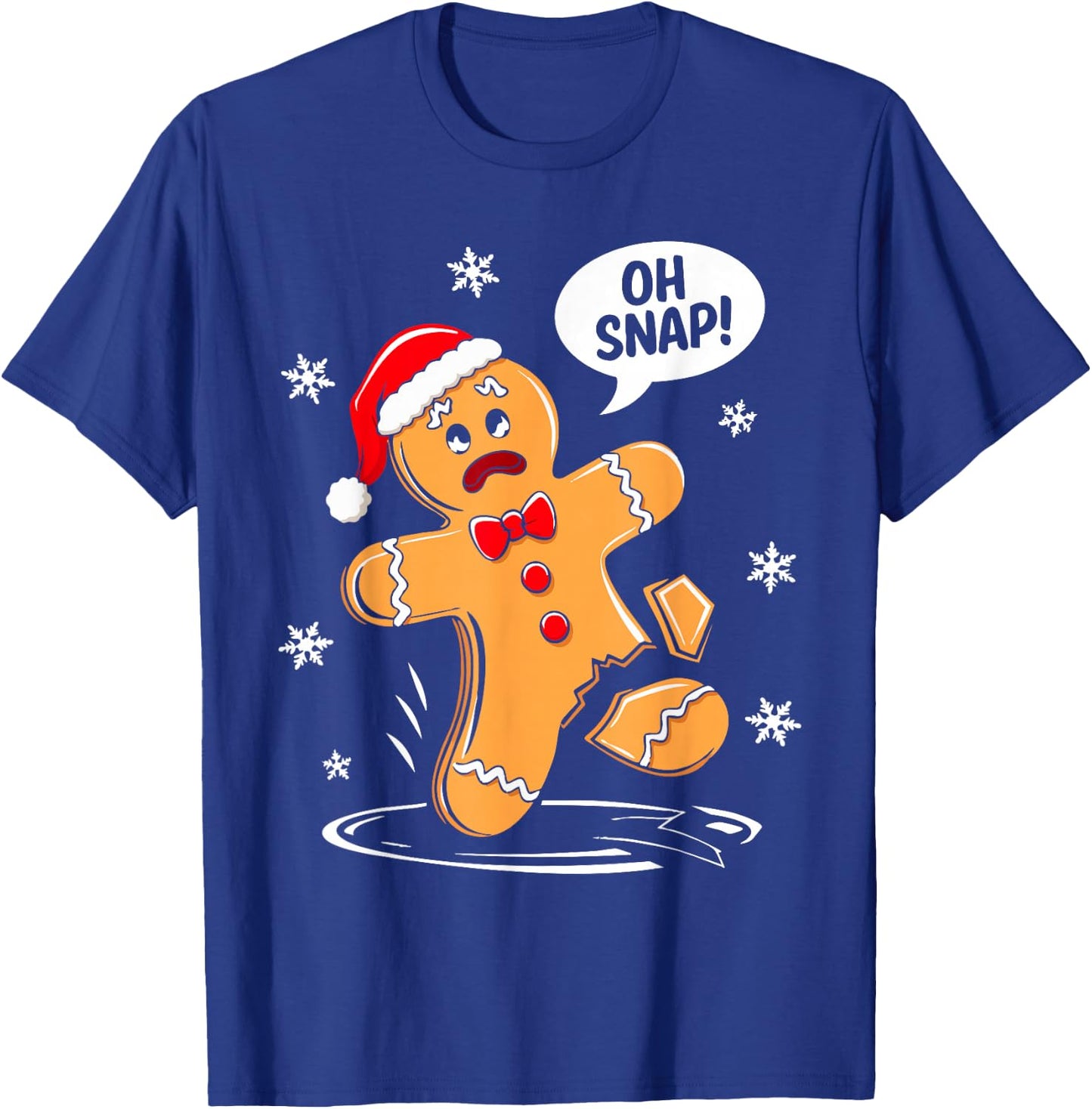 Oh Snap Gingerbread Man Shirt Adult Kids Men Women Costume T-Shirt - T-Shirt | Royal