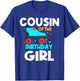 Cousin of the Birthday Girl Roller Skating Bday Skates Party T-Shirt - T-Shirt | Royal