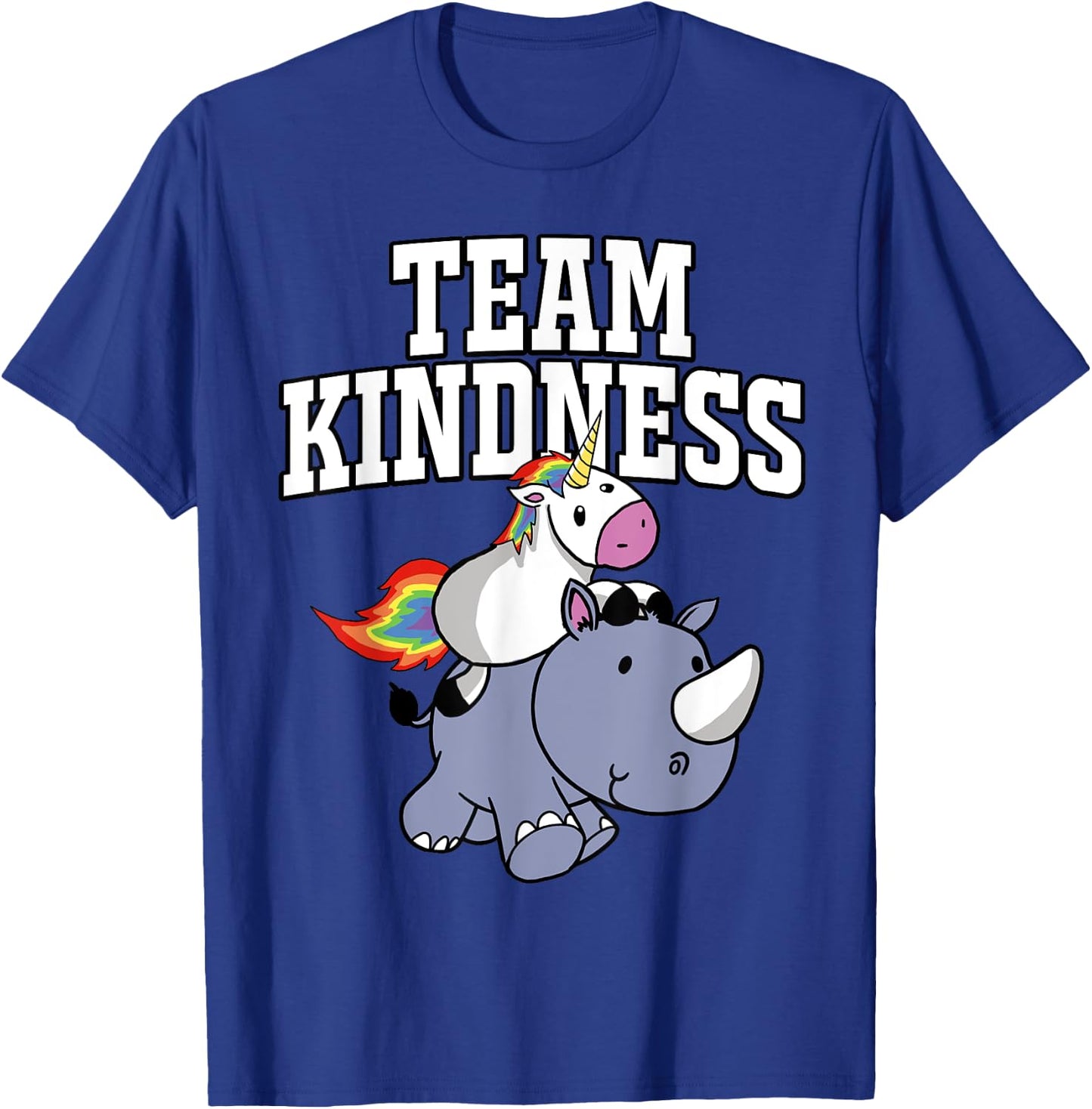 Choose Kind Shirt - Rhino Unicorn Team Kindness Shirt T-Shirt - T-Shirt | Royal