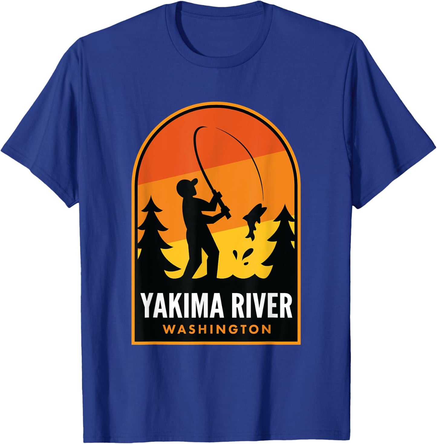 Yakima River Washington Fishing T-Shirt - T-Shirt | Royal