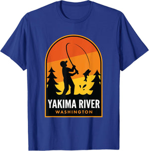 Yakima River Washington Fishing T-Shirt - T-Shirt | Royal