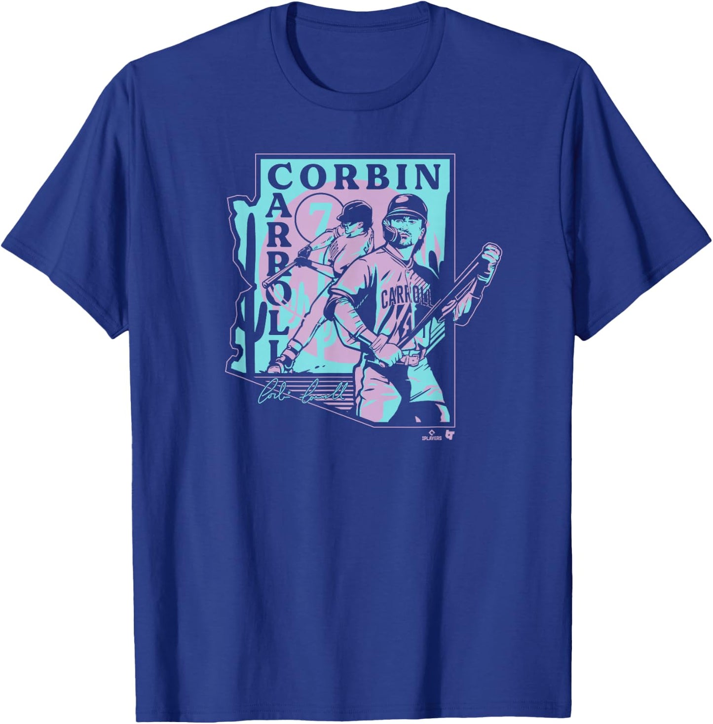Corbin Carroll - Arizona Baseball T-Shirt - T-Shirt | Royal