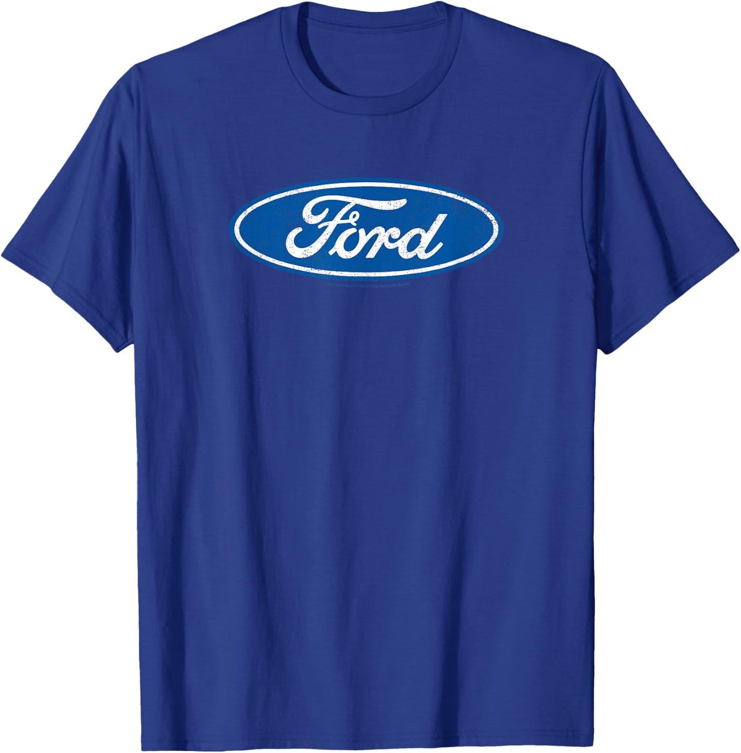 Ford – Oval Logo Aged Blue T-Shirt - T-Shirt | Royal