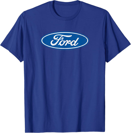 Ford – Oval Logo Aged Blue T-Shirt - T-Shirt | Royal