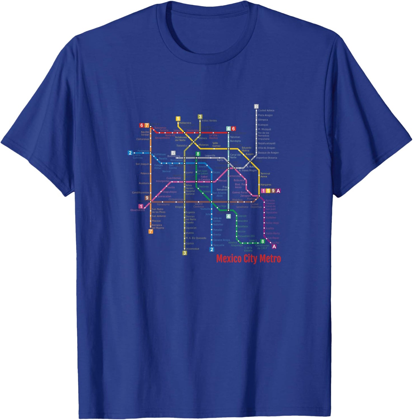 Mexico City Metro T-Shirt - T-Shirt | Royal