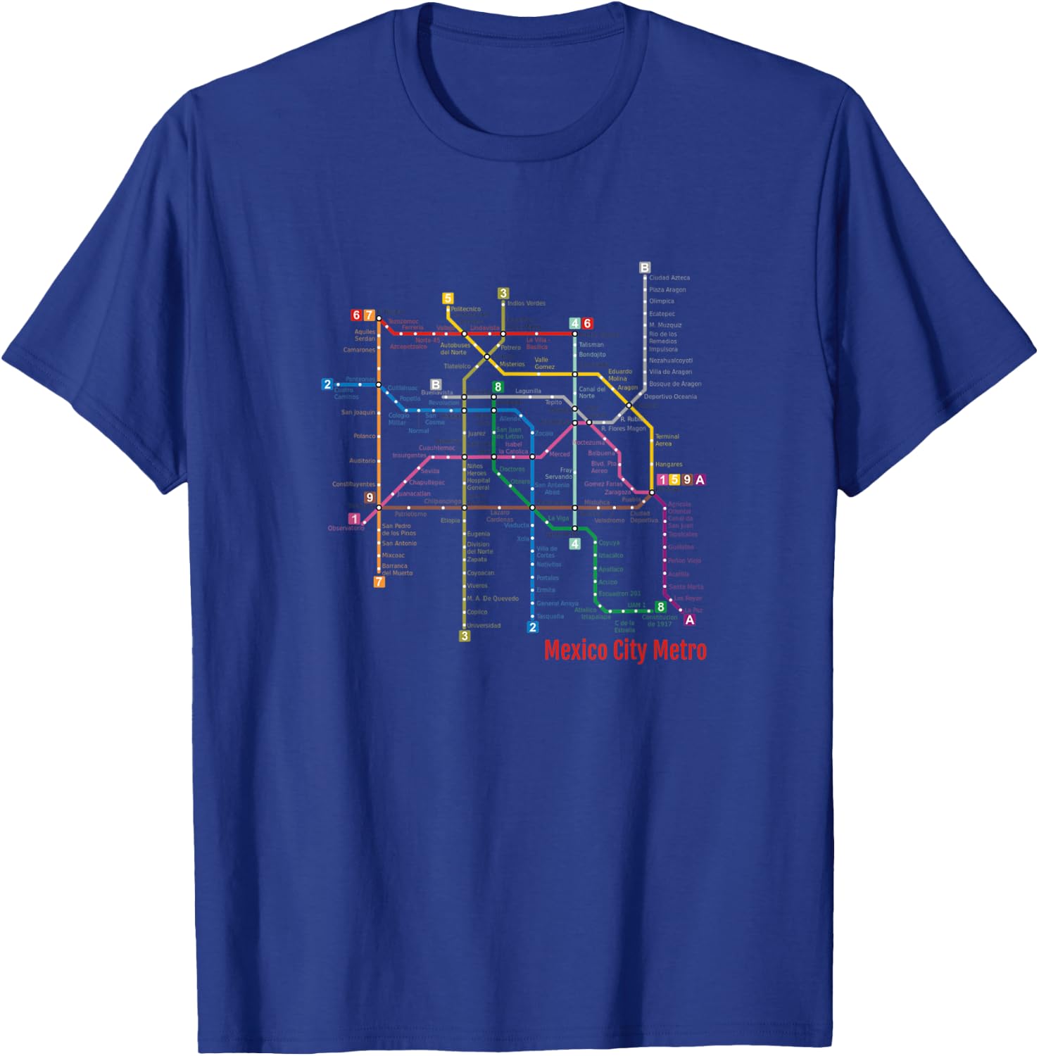 Mexico City Metro T-Shirt - T-Shirt | Royal