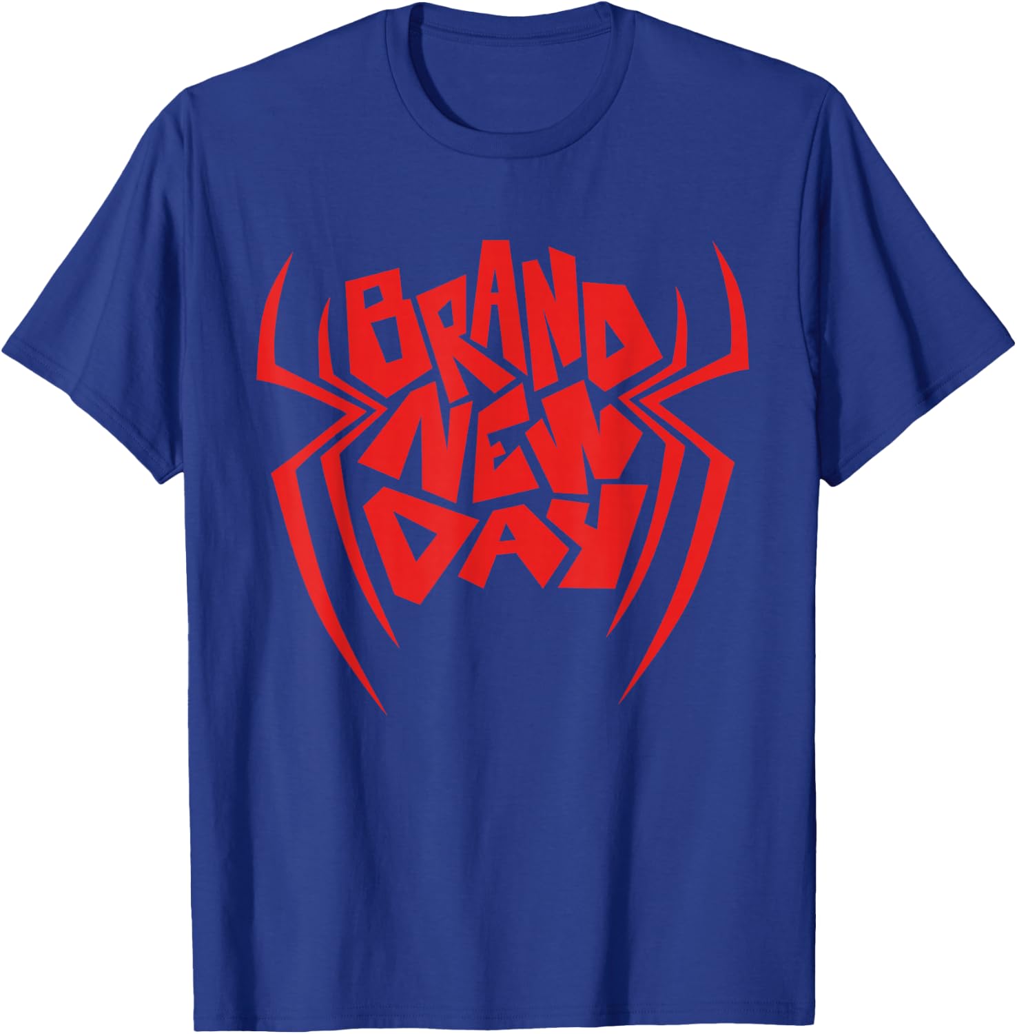 Marvel Studios Spider-Man BND Movie 2026 Spider-Symbol Title T-Shirt - T-Shirt | Royal