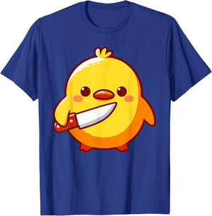 Duck with Knife Meme Chick with Knife T-Shirt - T-Shirt | Royal