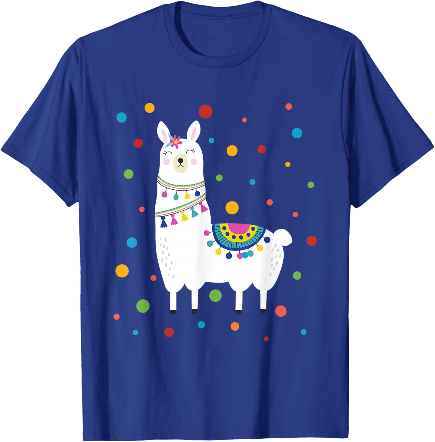 Dot Day Shirt Polka Dots Llama Kids Boys Girls Youths T-Shirt - T-Shirt | Royal