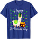 Happy St Patricks Day Cute Llama St Pattys Irish Shamrock T-Shirt - T-Shirt | Royal