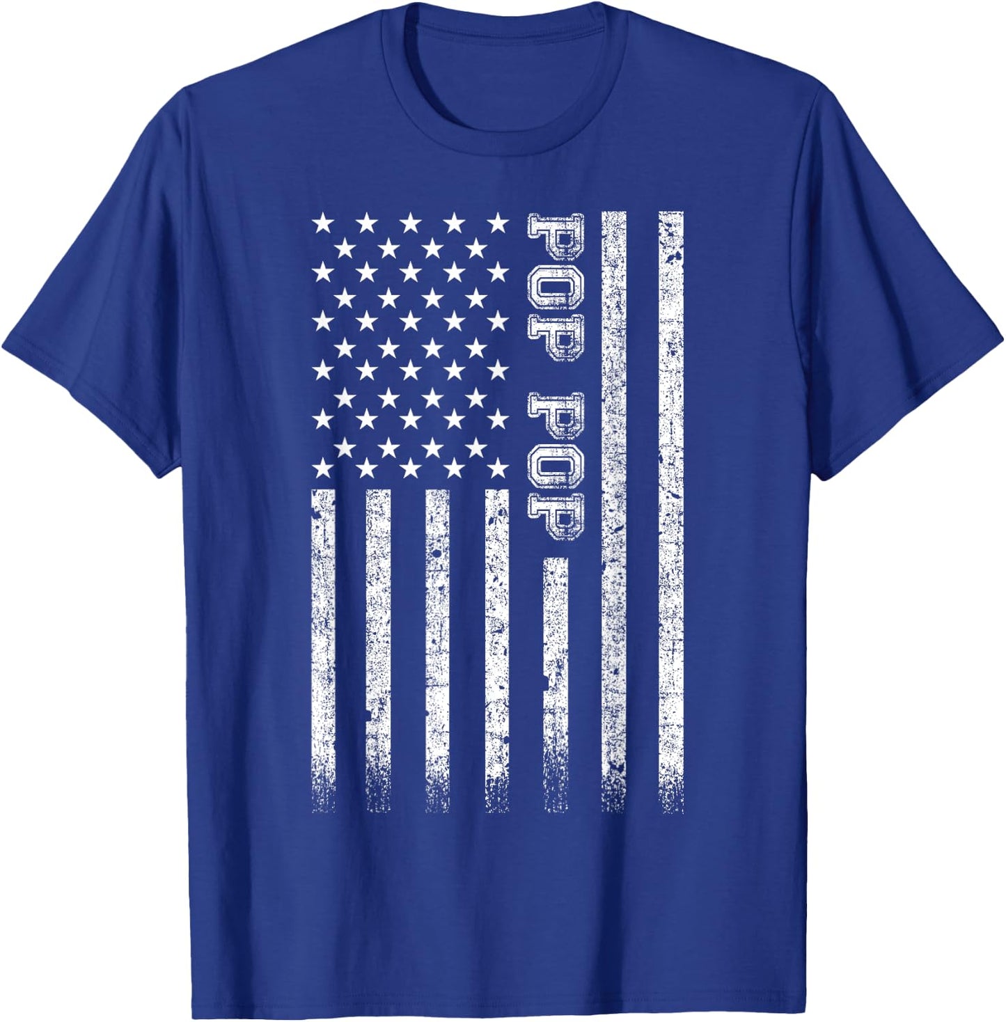 Pop Pop American Flag Women Kids Men T-Shirt - T-Shirt | Royal