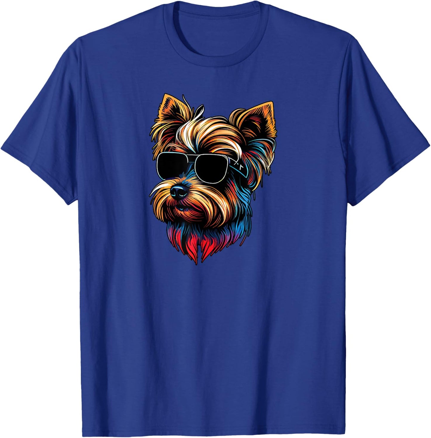 Dad Mom Cool Dog Sunglasses - Yorkie Women T-Shirt - T-Shirt | Royal