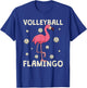 Pink Flamingo Volleyball Funny Beach Vball Girls T-Shirt - T-Shirt | Royal