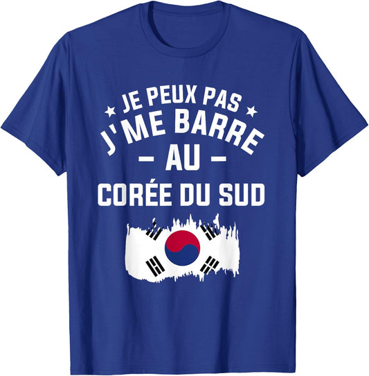Je Peux Pas J'Me Barre Au Korea , Black, S T-Shirt - T-Shirt | Royal
