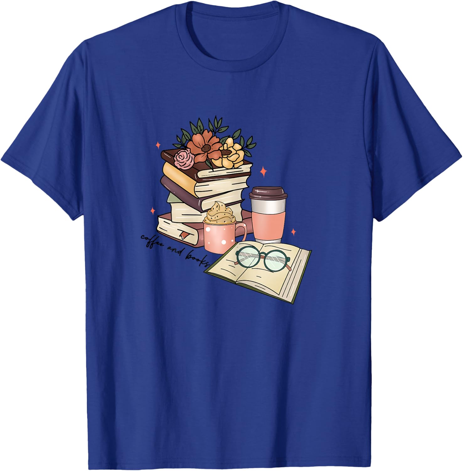 Lesen Bücher Trinken Kaffee Lustig Für Frauen T-Shirt - T-Shirt | Royal