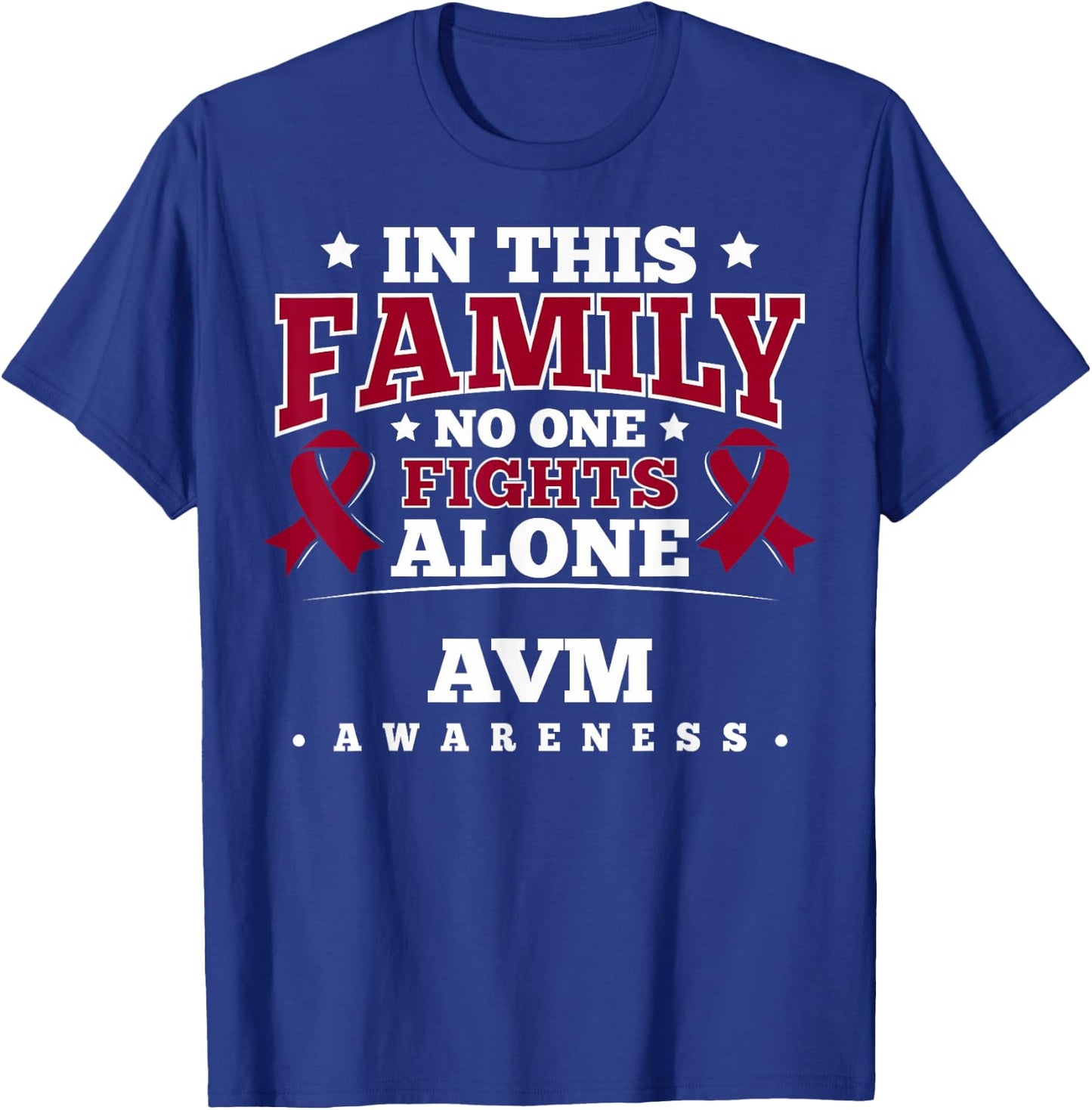 AV Malformation Awareness Ribbon AVM Survivor T-Shirt - T-Shirt | Royal