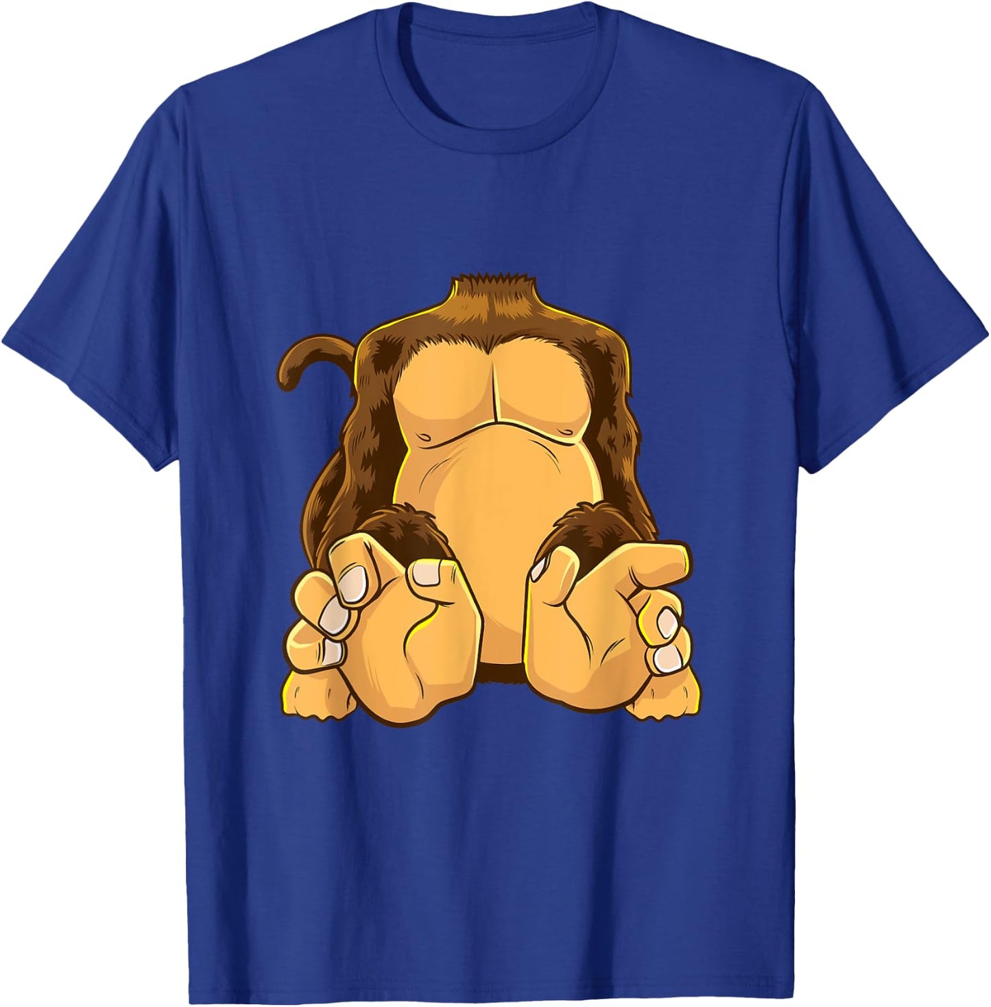 Monkey Body Costume Headless Chimpanzee Funny Ape T-Shirt - T-Shirt | Royal