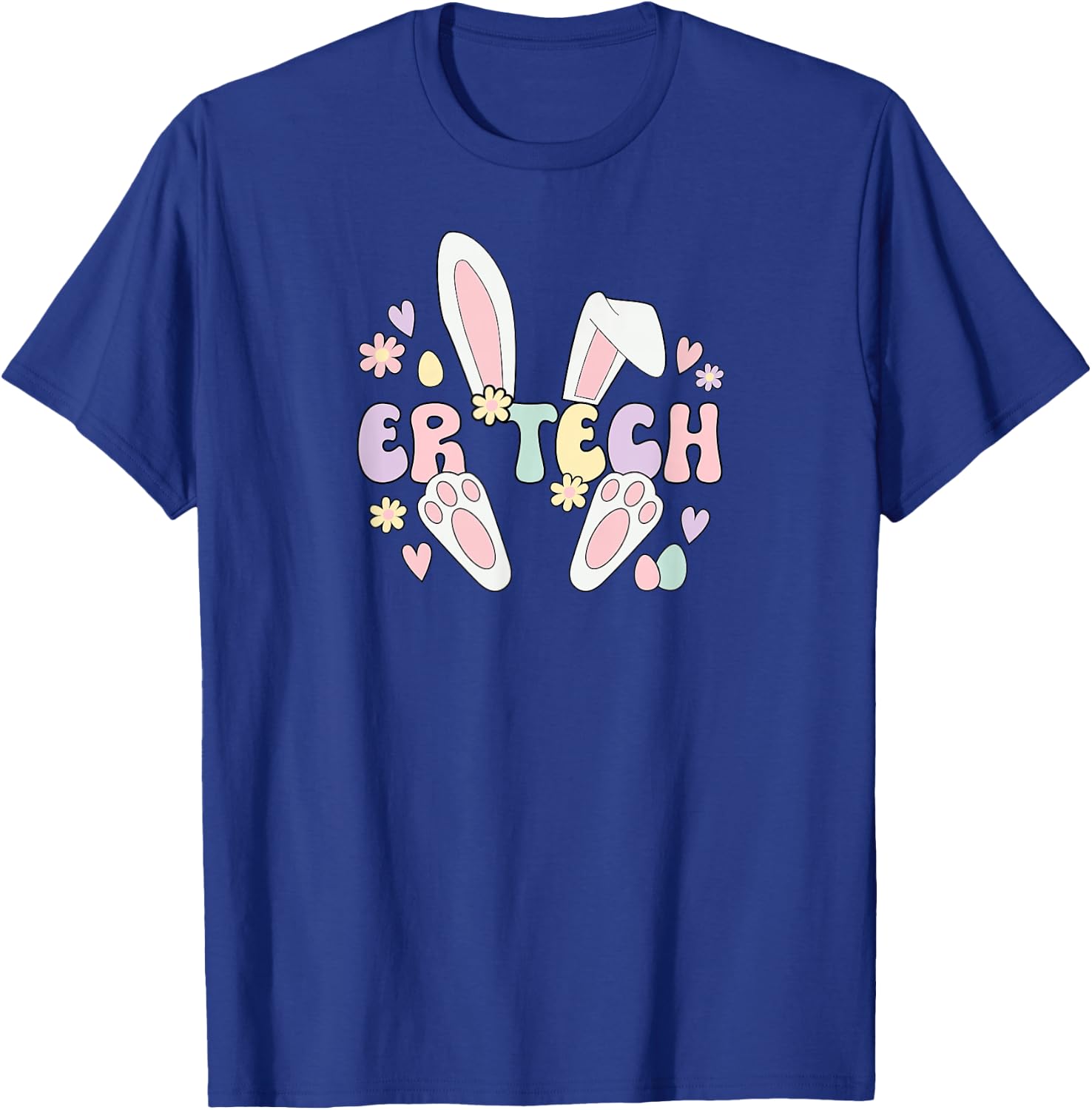 ER Tech Easter Bunny Emergency Room Tech Easter Day T-Shirt - T-Shirt | Royal