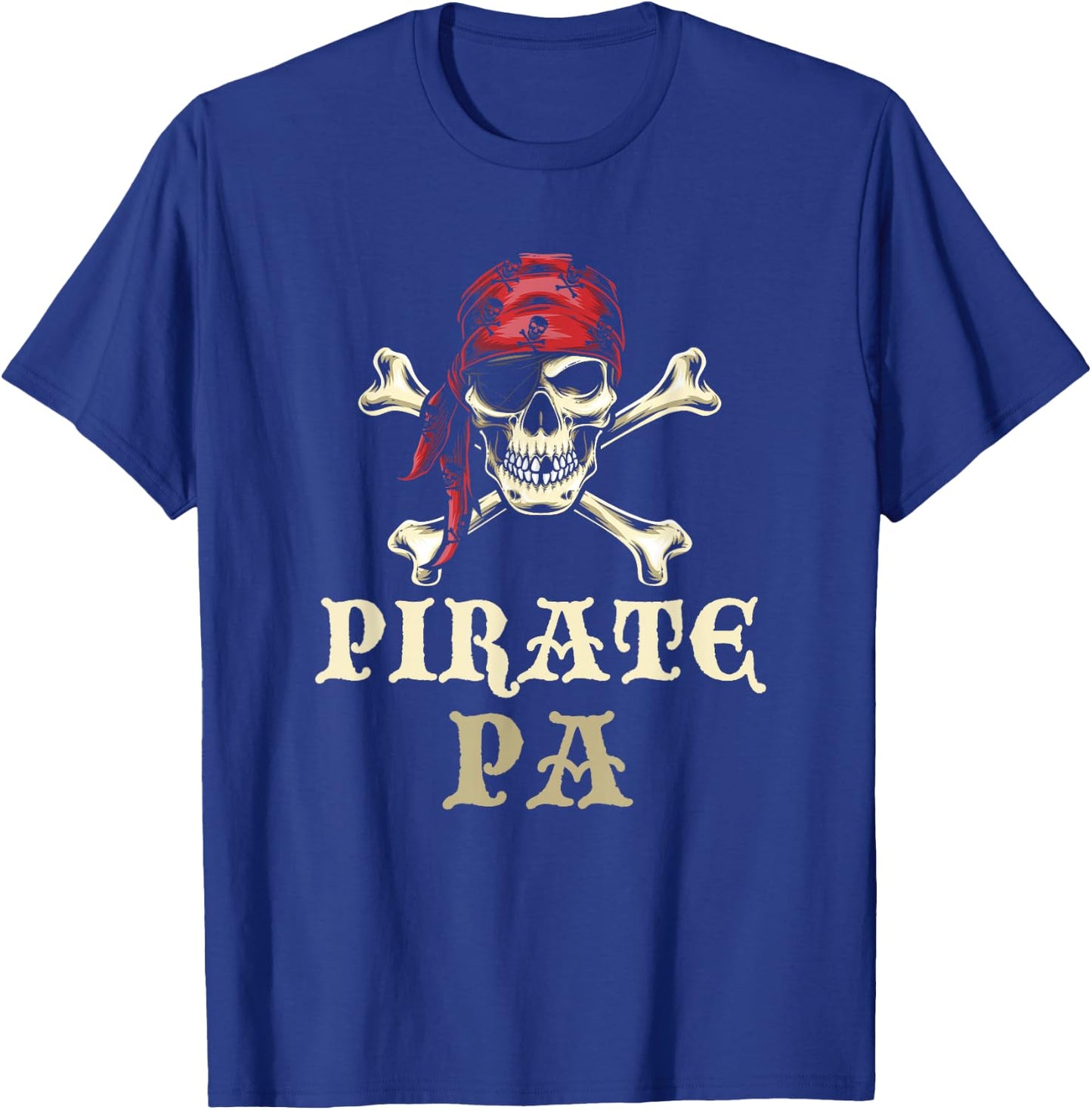 Pirate Pa Skull Matching Grandpa Halloween Costume T-Shirt - T-Shirt | Royal