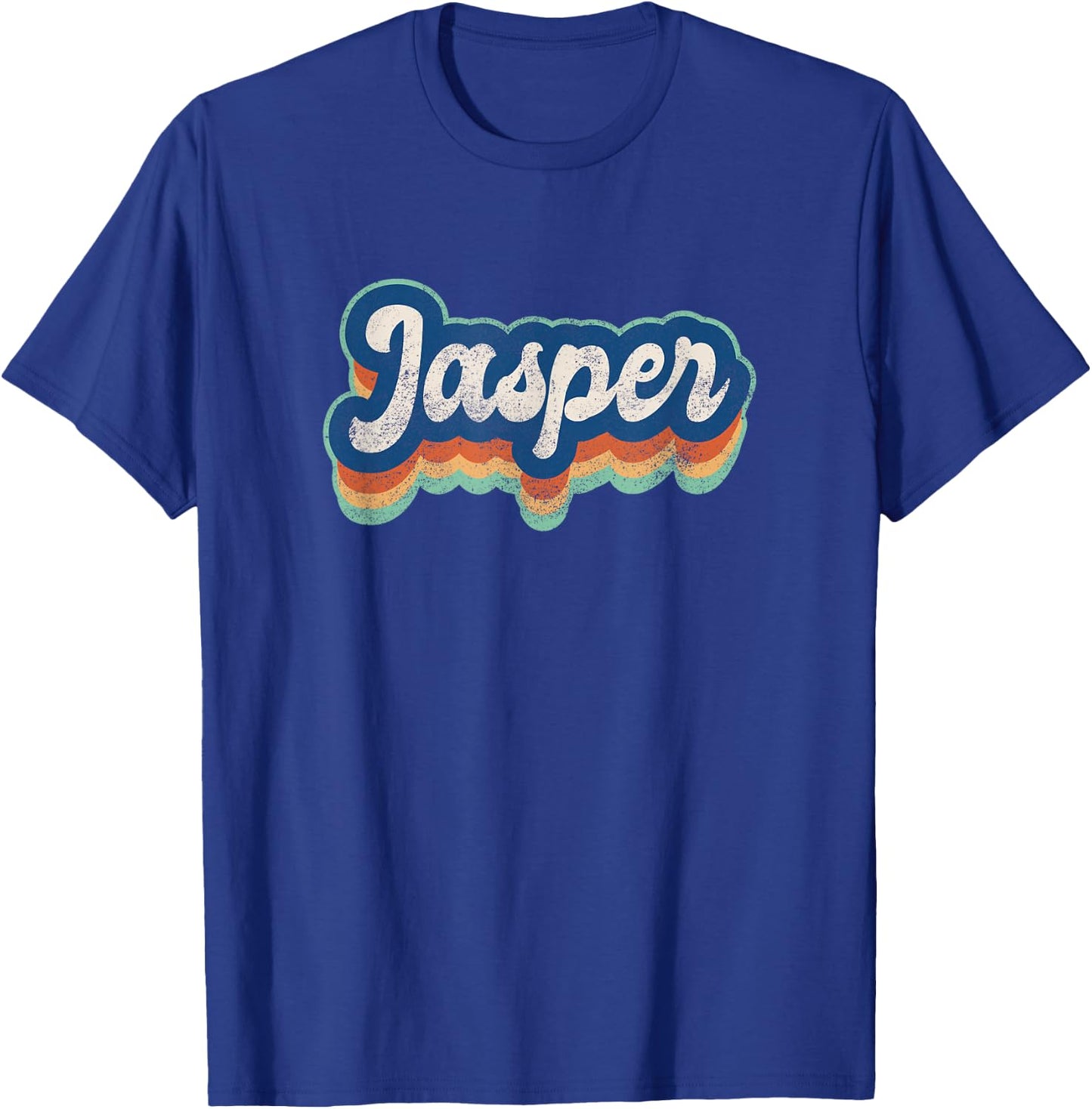 Jasper First Name Boy Vintage Style 70s 80s Personalized T-Shirt - T-Shirt | Royal