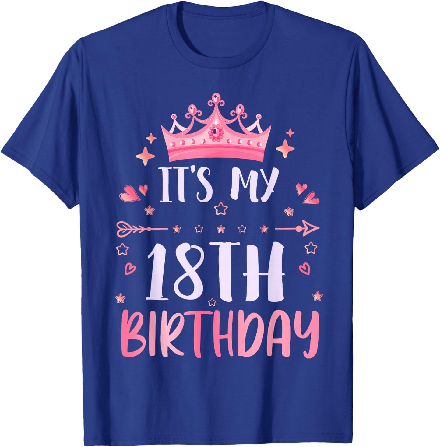 Happy It's My 18 Birthday 18 Jahre alte Jungen Mädchen T-Shirt - T-Shirt | Royal