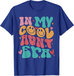 Groovy Retro In My Cool Aunt Era Cool Gifts For Auntie T-Shirt - T-Shirt | Royal