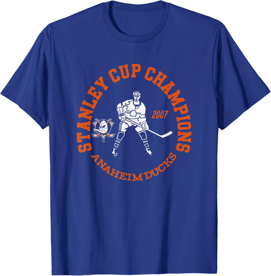 Anaheim Ducks Stanley Cup Champions 2007 Black T-Shirt - T-Shirt | Royal