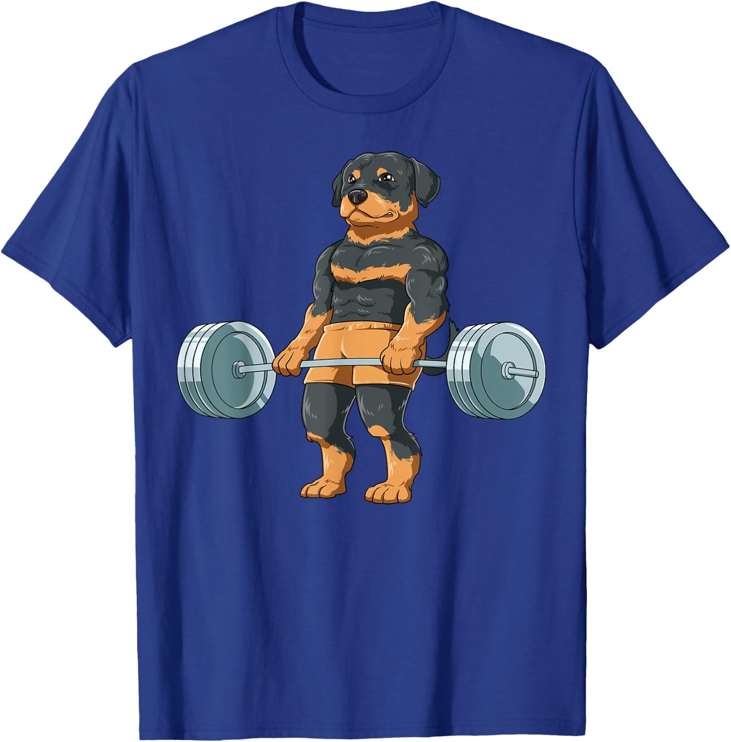 Weightlifting Rottweiler Dog Deadlifting Rottweiler Dog Gym Men Women Kids T-Shirt - T-Shirt | Royal