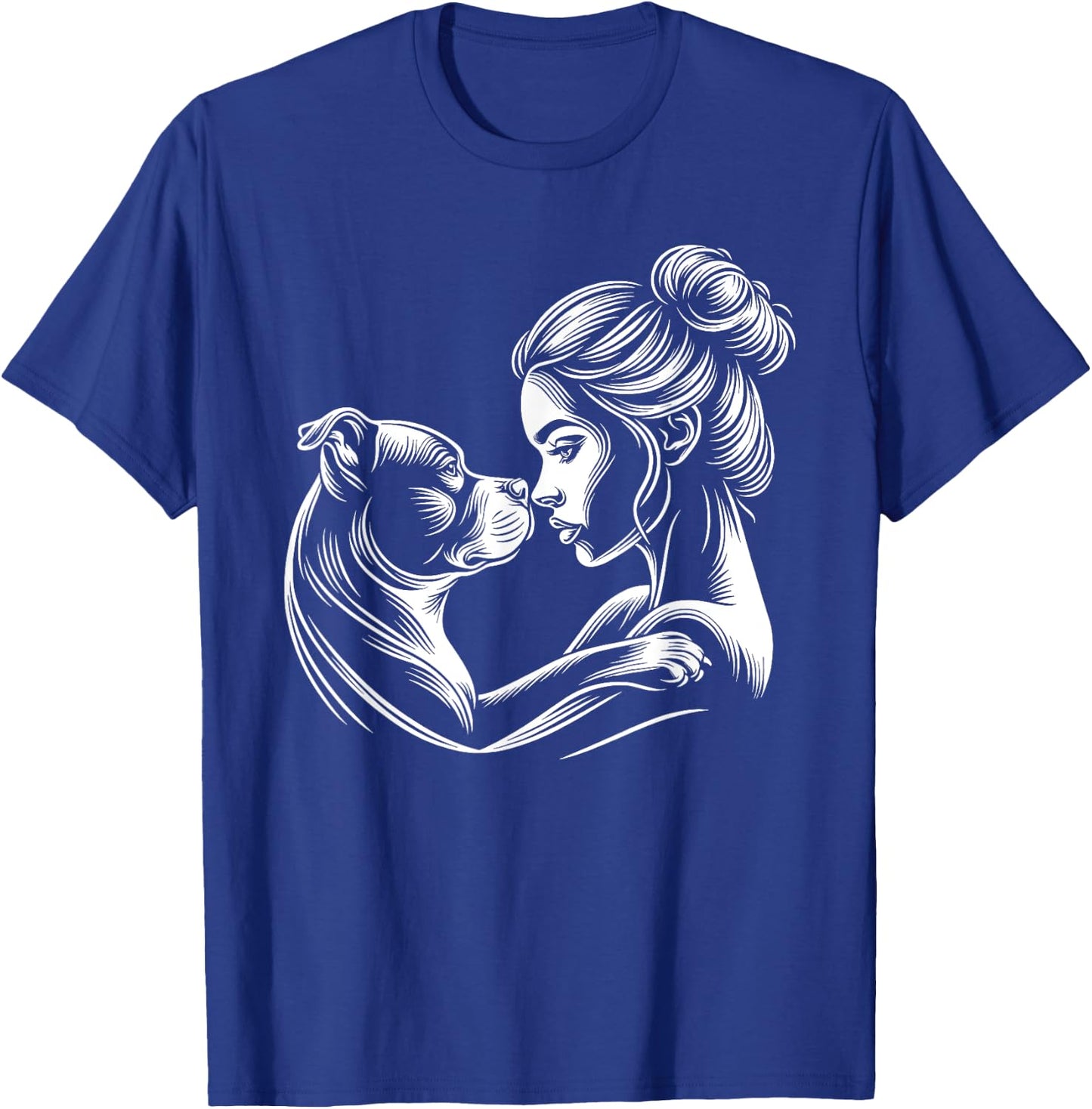 Staffordshire Bull Terrier Dog Mom Women Mother's Day T-Shirt - T-Shirt | Royal