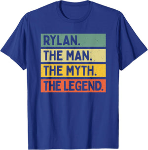 Rylan The Man The Myth The Legend Funny Personalized Quote T-Shirt - T-Shirt | Royal