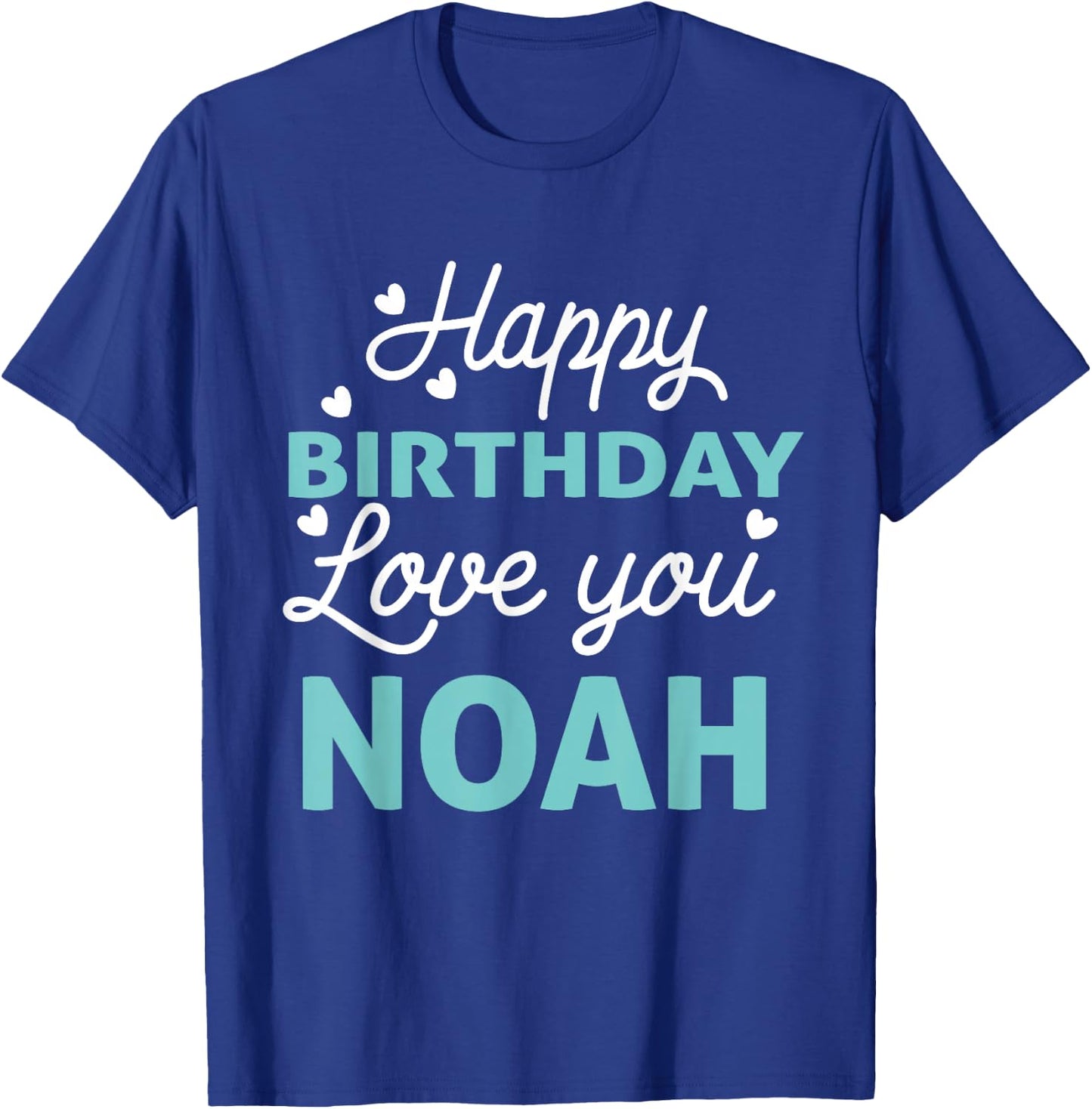 Noah Birthday Shirt Happy Birthday Noah Birthday Boy T-Shirt - T-Shirt | Royal