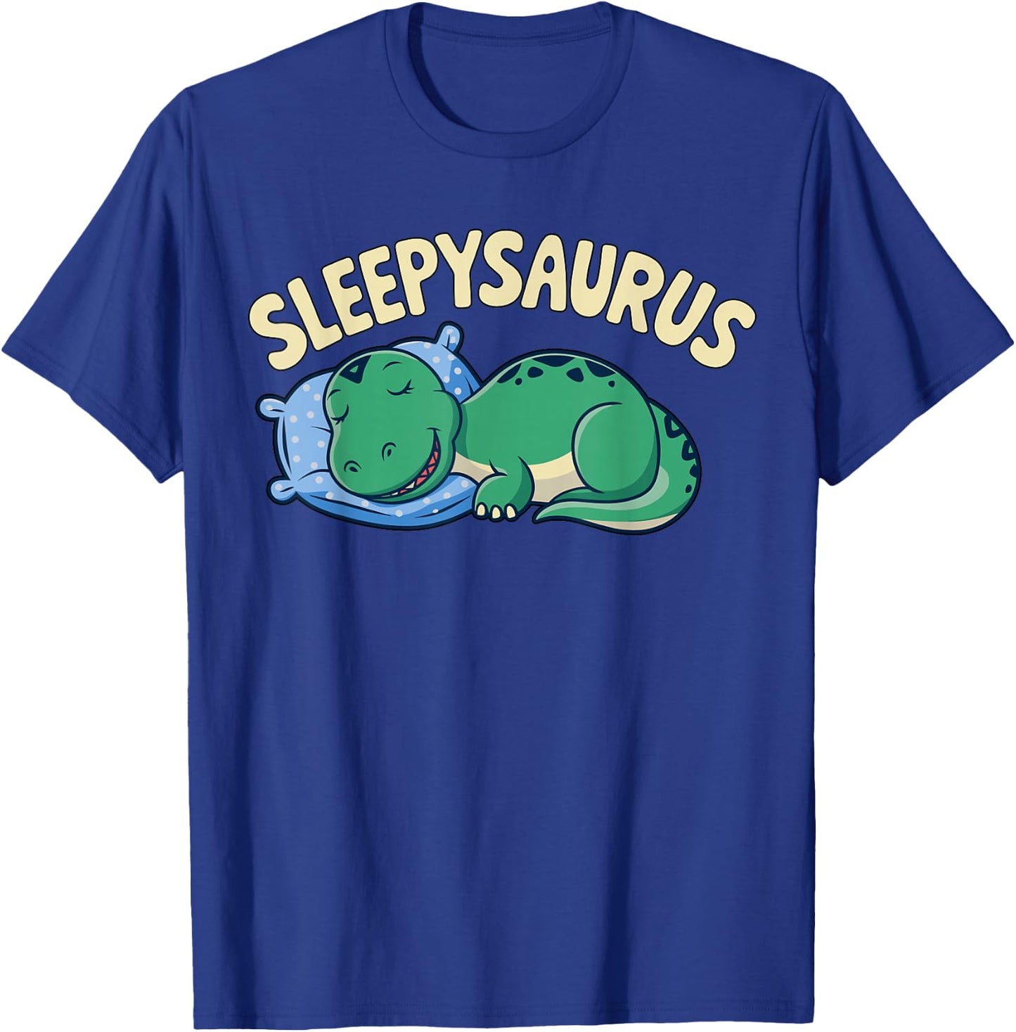 Sleepysaurus T-Rex Sleeping T-Shirt - T-Shirt | Royal