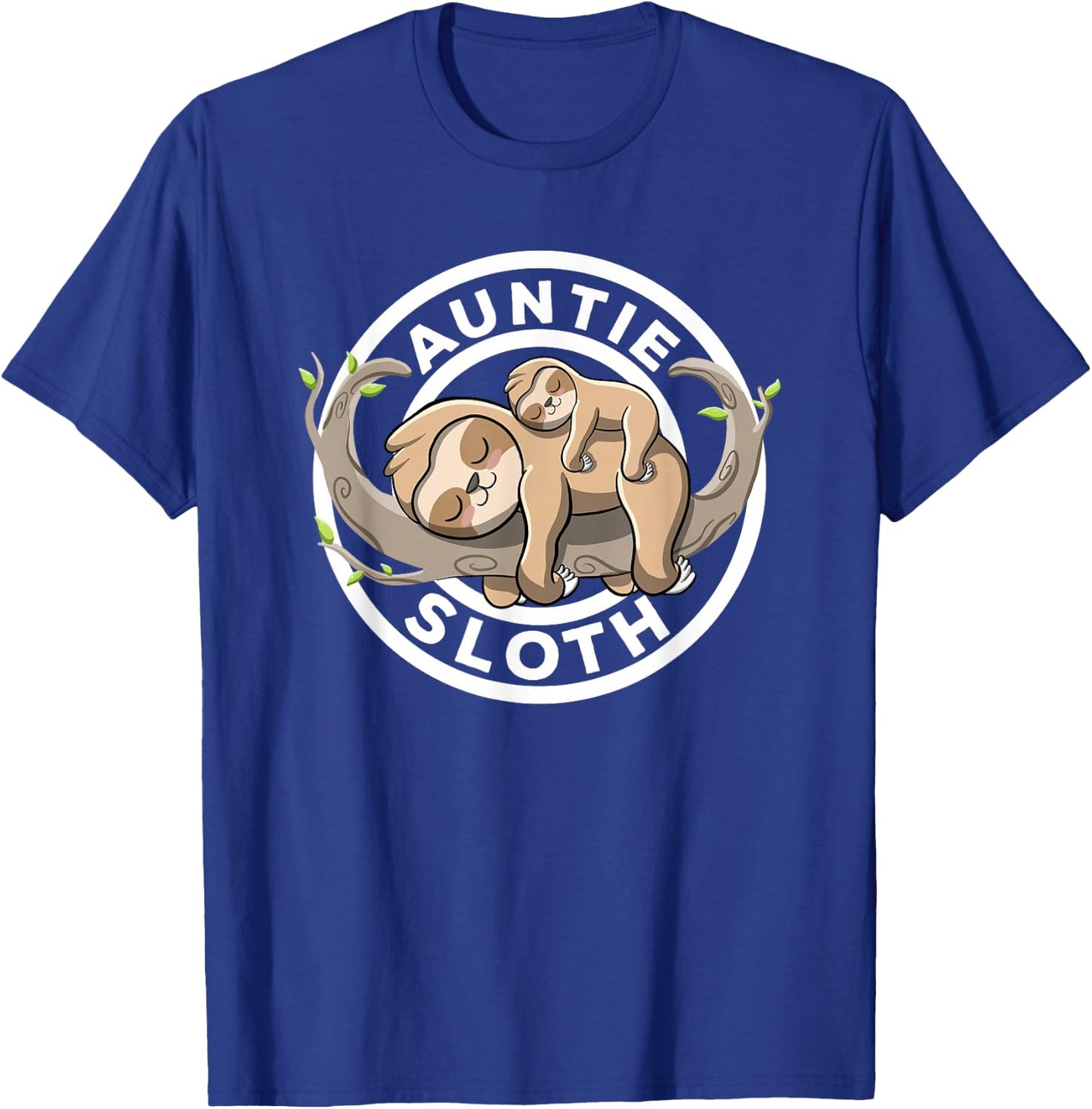 Auntie Sloth Sloth Family Matching Slothfulness Cute Sloth T-Shirt - T-Shirt | Royal